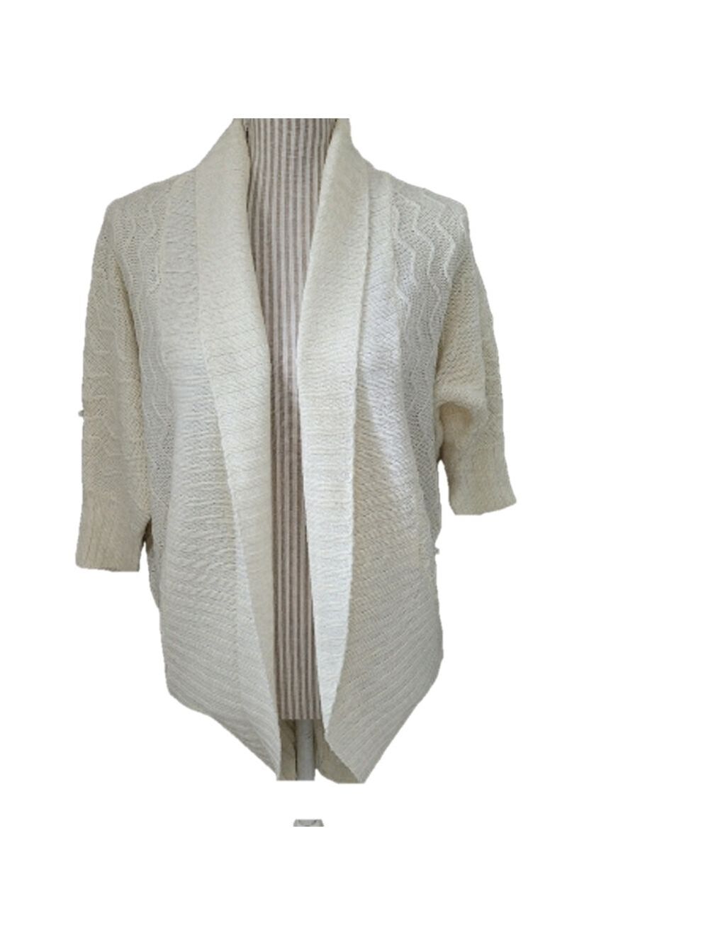 cream white knit cardigan xs